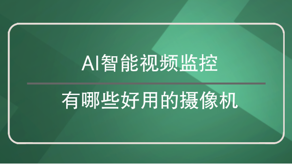 AI智能视频监控有哪些好用的摄像机